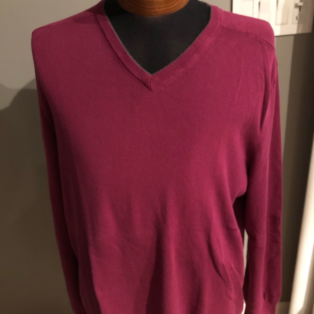 Mens maroon vneck Calvin Klein sweater. Size xxl. - Picture 1 of 6